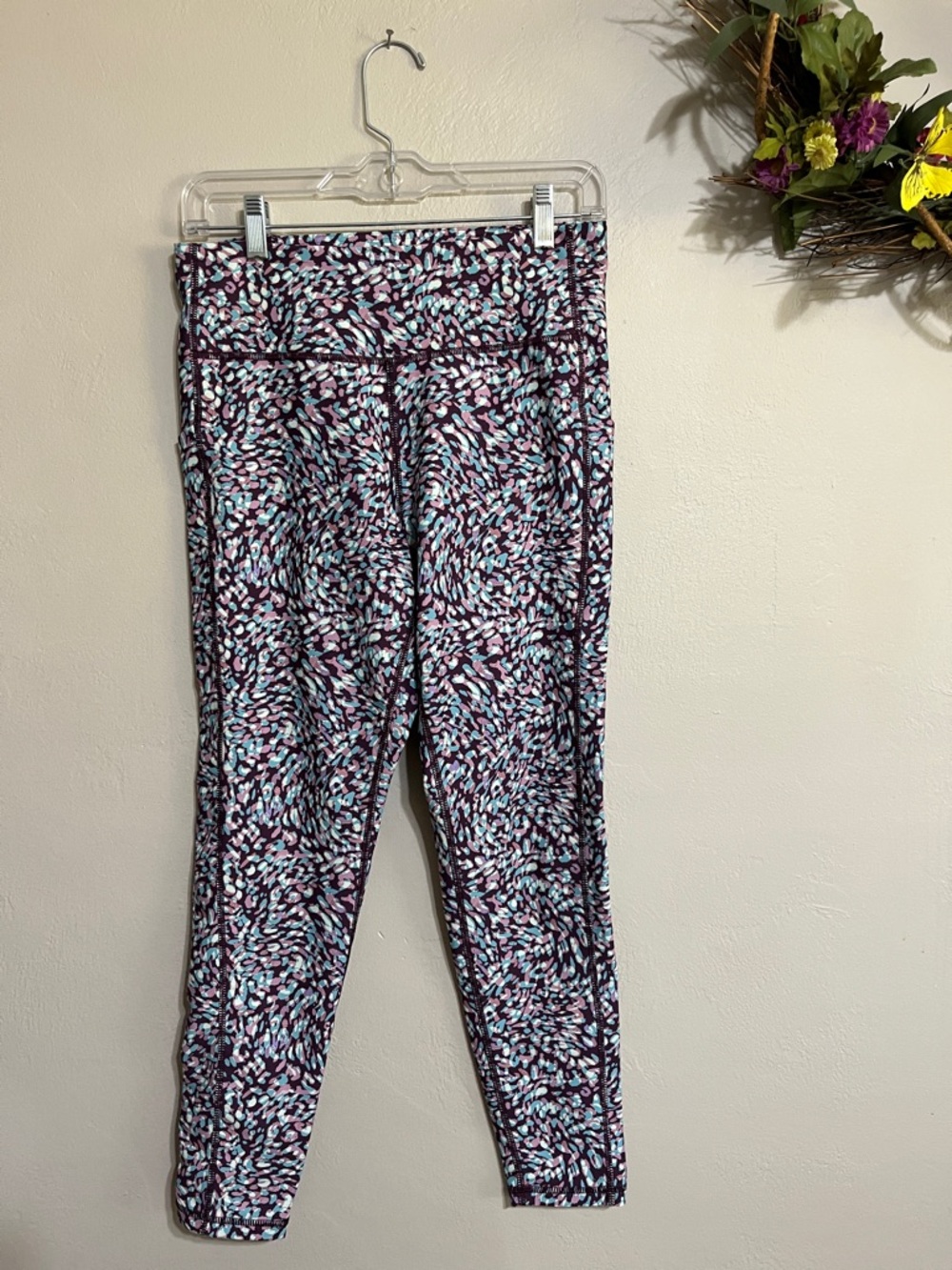 💐Tek Gear Purple Multi Print High-Rise Leggings